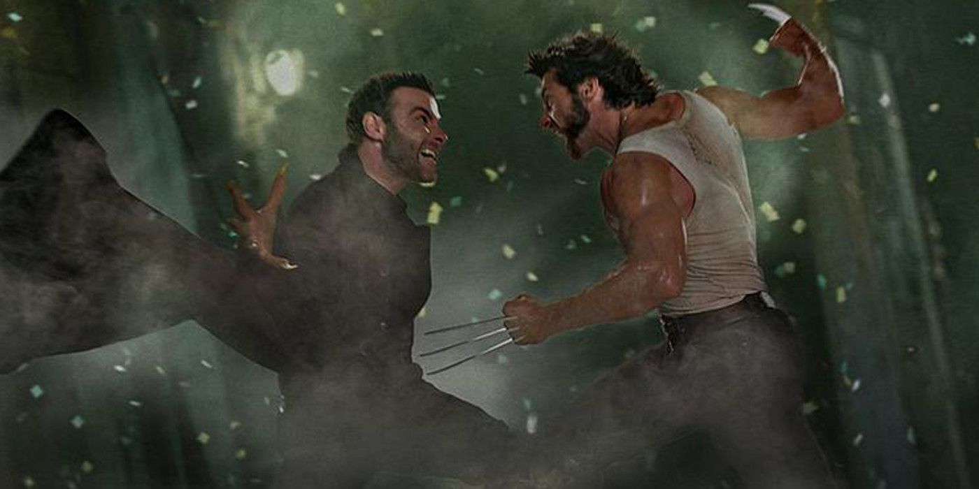 Wolverine and Sabretooth fighting in a whirlwind in in X-Men Origins: Wolverine.
