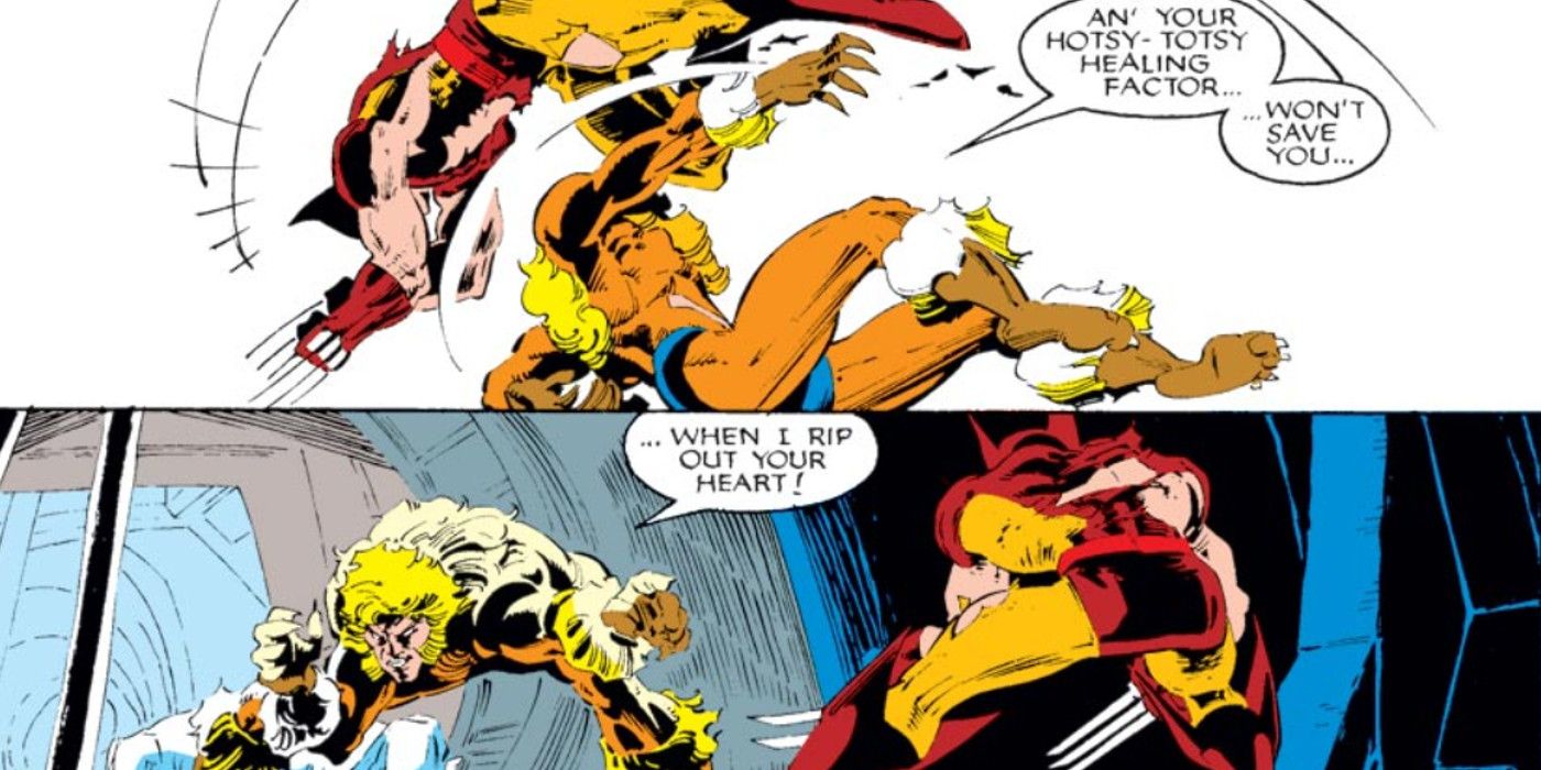 Wolverine Sabretooth Uncanny X-Men 212