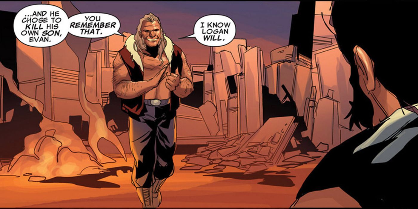 Wolverine Sabretooth clapping Uncanny X-Force 134