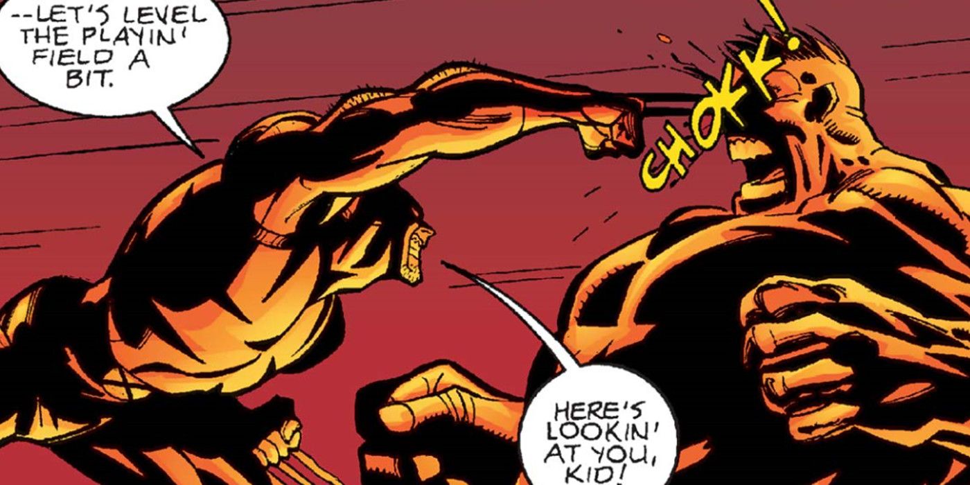 Wolverine v Hulk Incredible 8 eye gouge