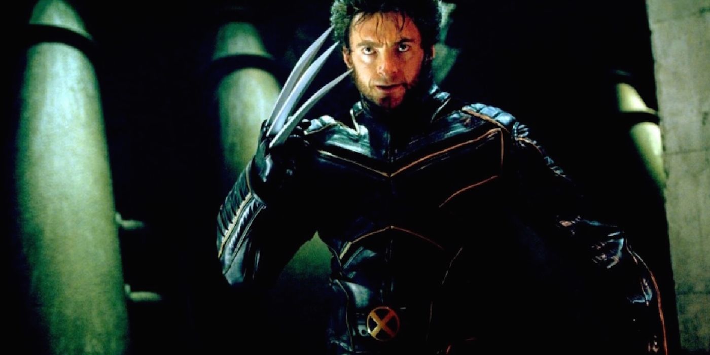 Wolverine with his claws out looking determined in X-Men 2.