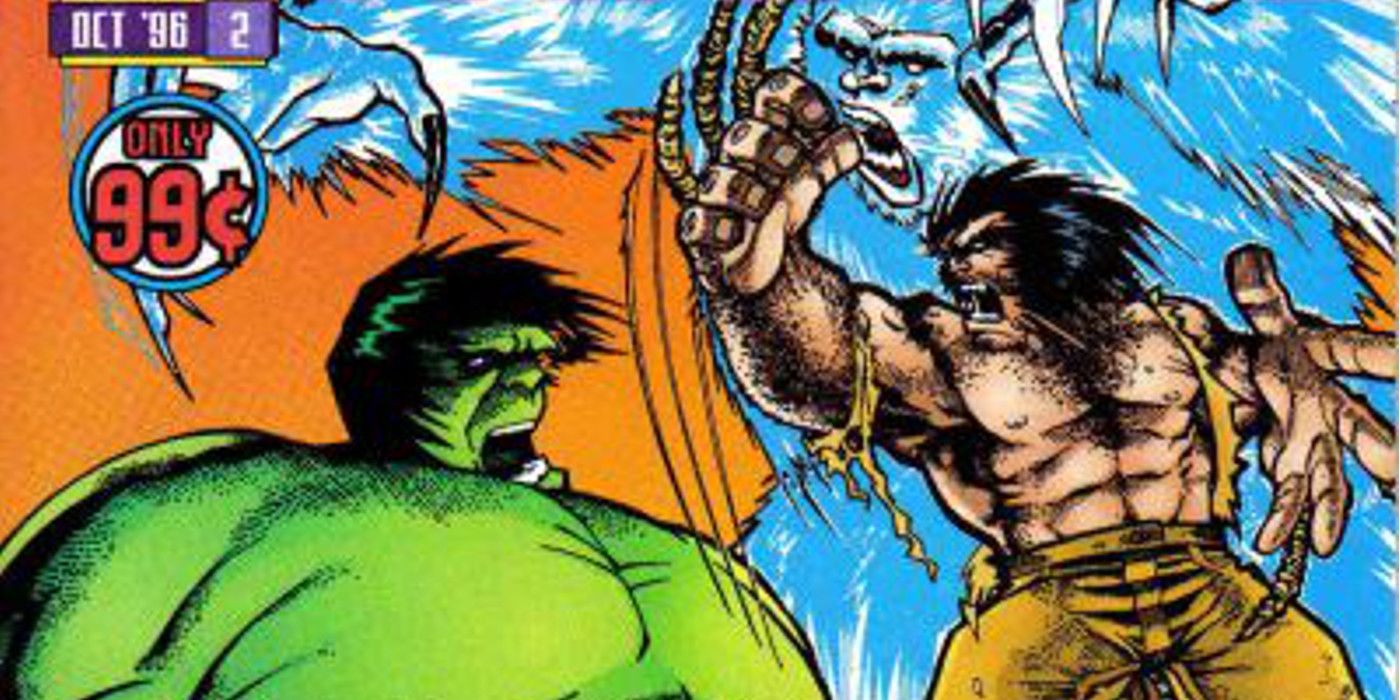 Wolverine v Hulk Marvel Fanfare cover