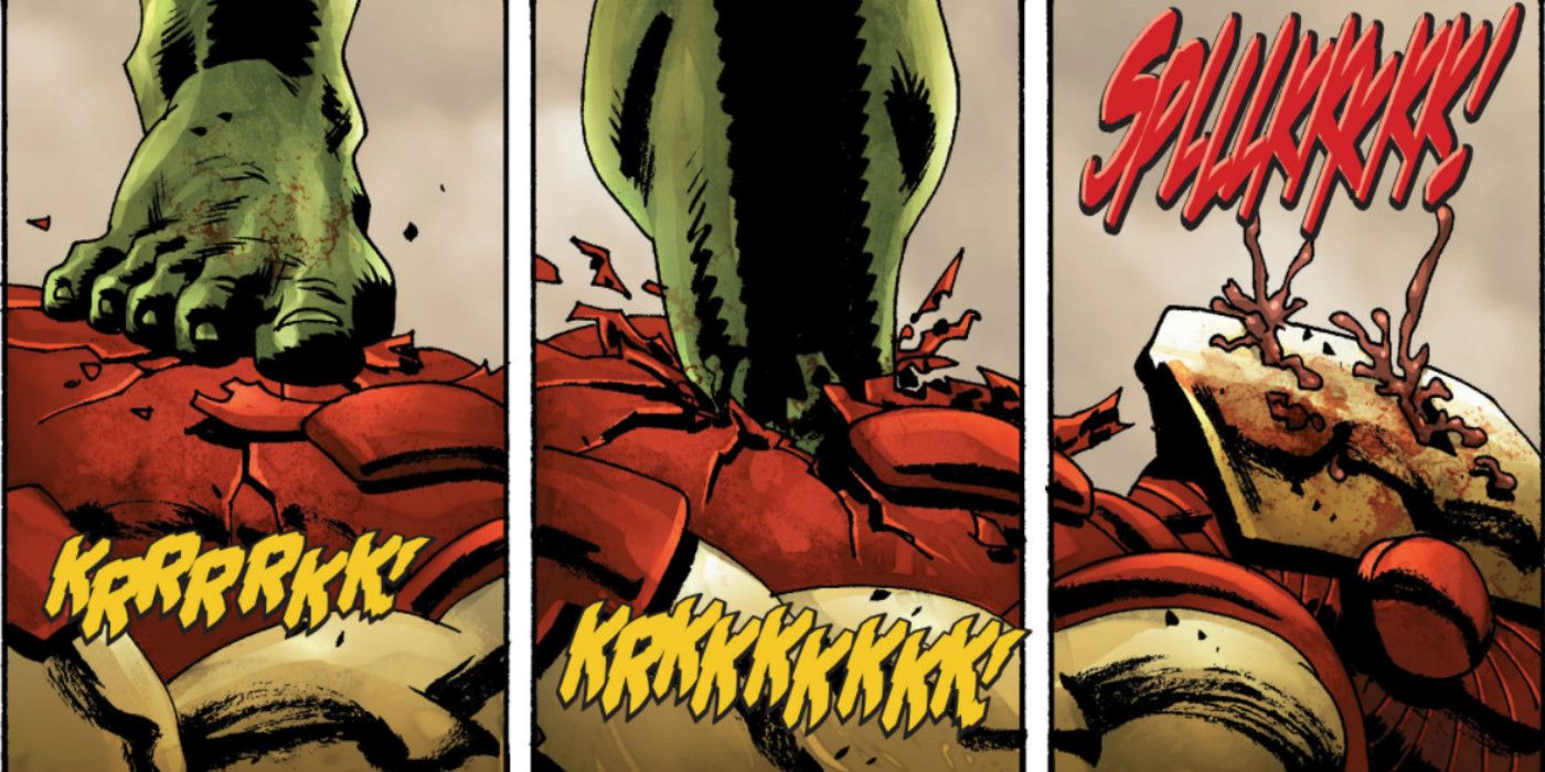 Anthony Stark Iron Man Death by Hulk comics