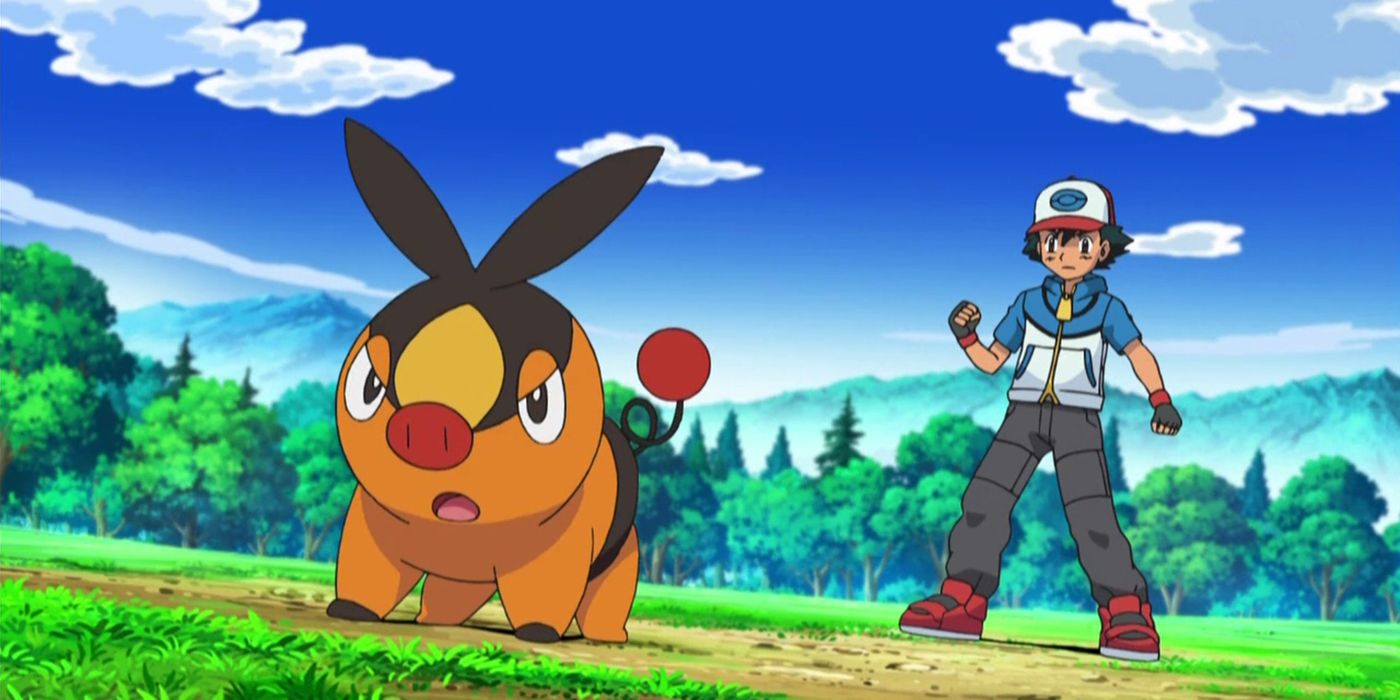 Ash and Tepih in Pokemon