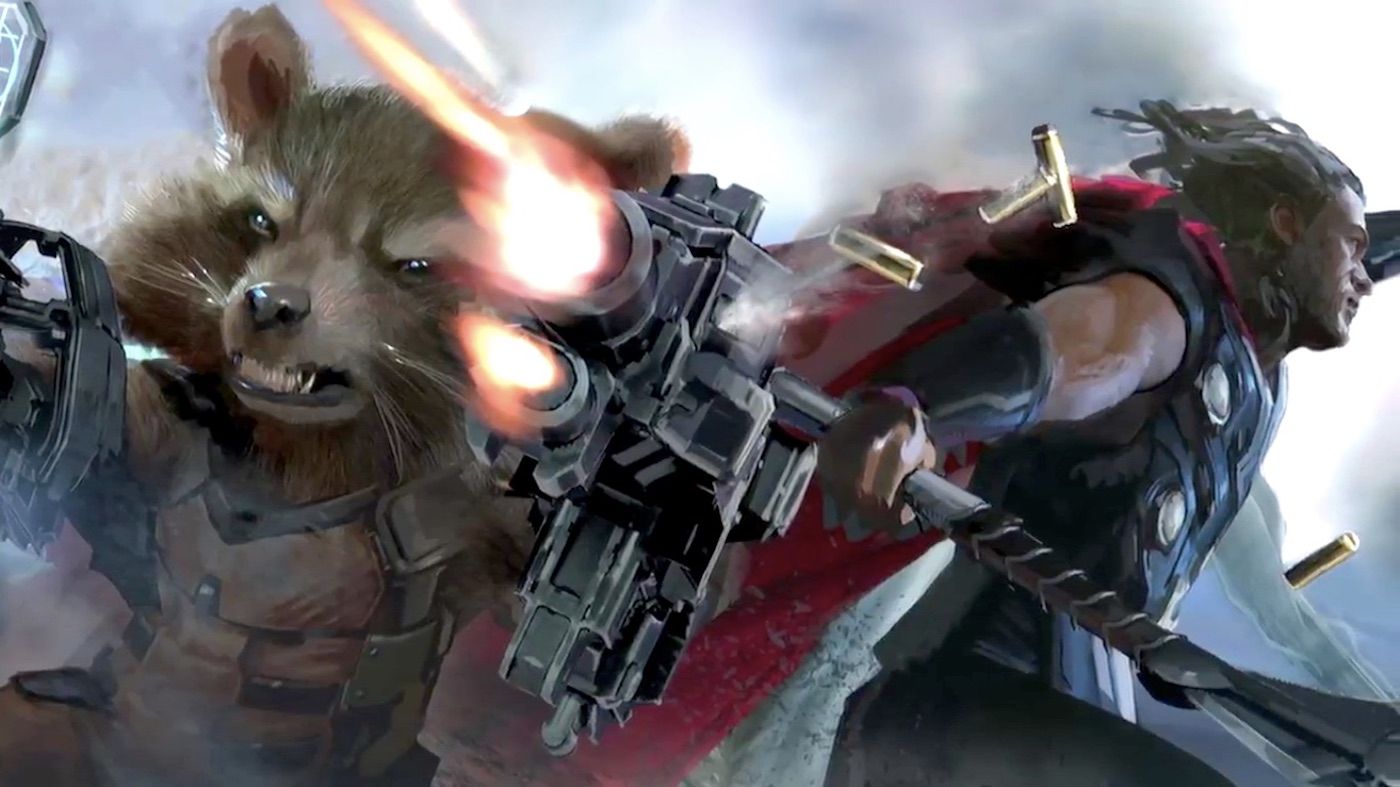 Avengers Infinity War Rocket Raccoon Thor Concept Art