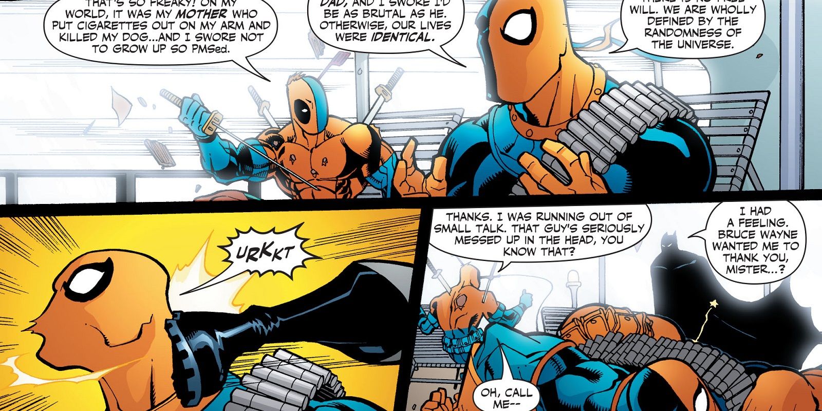 Batman and Deathstroke meet Deadpool