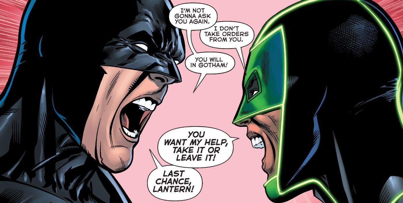 Batman Green Lantern Comic Fight Guns