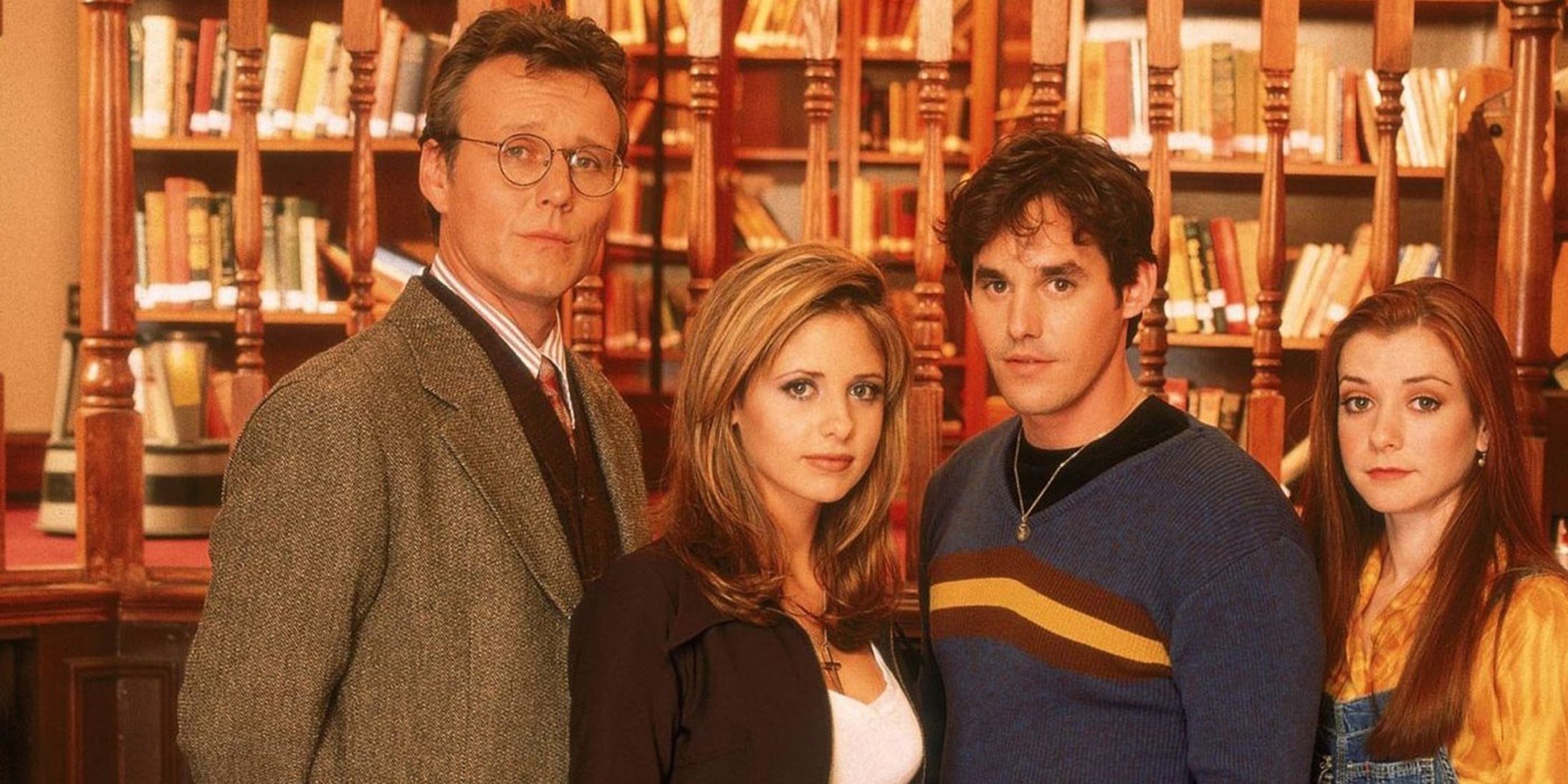 Buffy the Vampire Slayer Cast in the Library