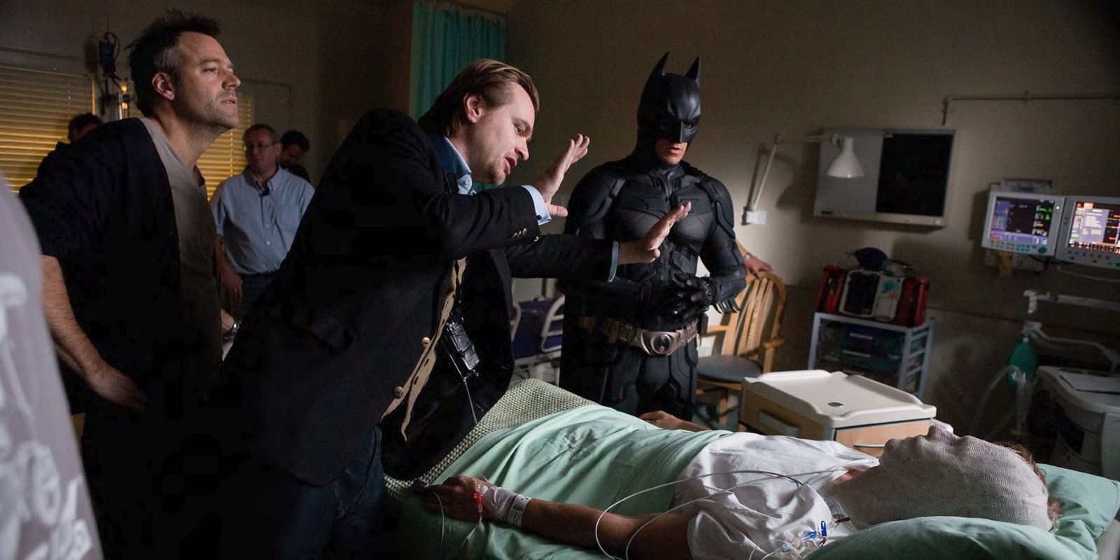 Chris Nolan directing Christian Bale in The Dark Knight