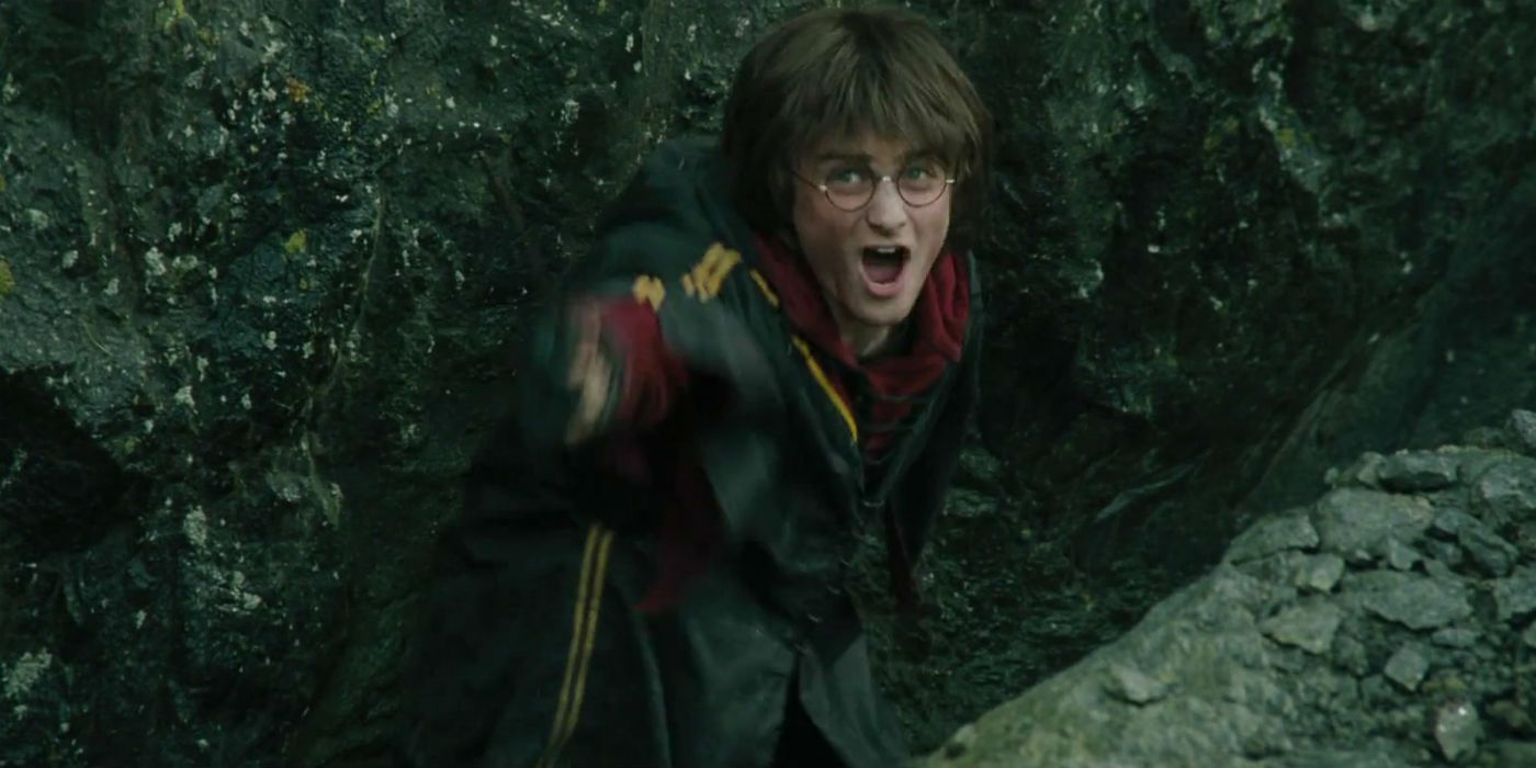 Daniel Radcliffe as Harry Potter and the Goblet of Fire First Task