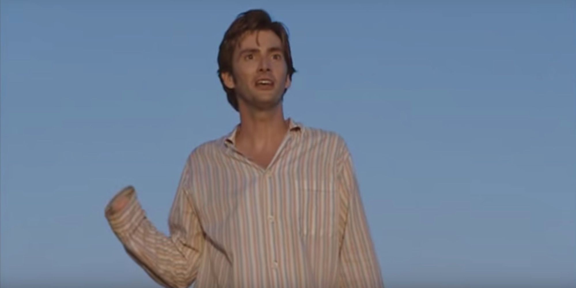 David Tennant as the Doctor regrowing a hand in Doctor Who