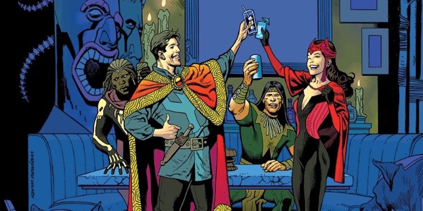 Doctor Strange and Scarlet Witch from Marvel Comics at the Bar With No Doors