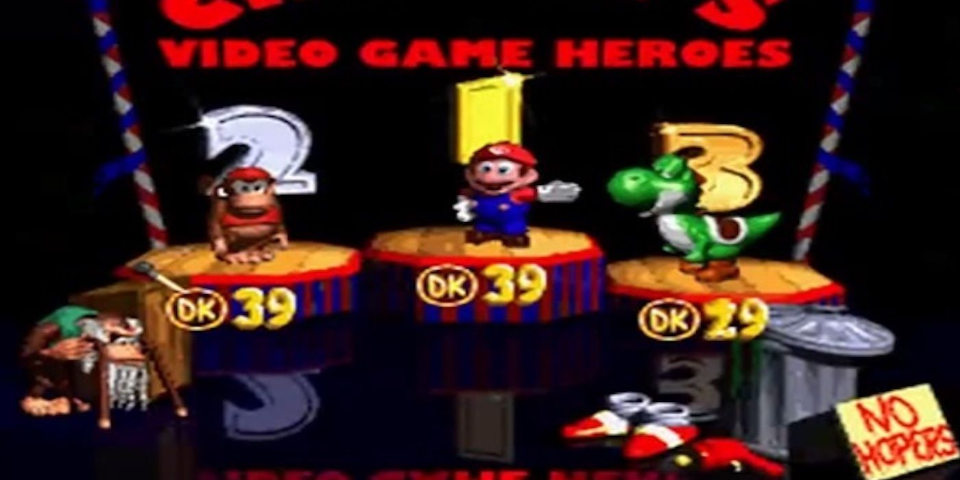 Donkey Kong Country 2 Crankys Video Game Heroes Mario