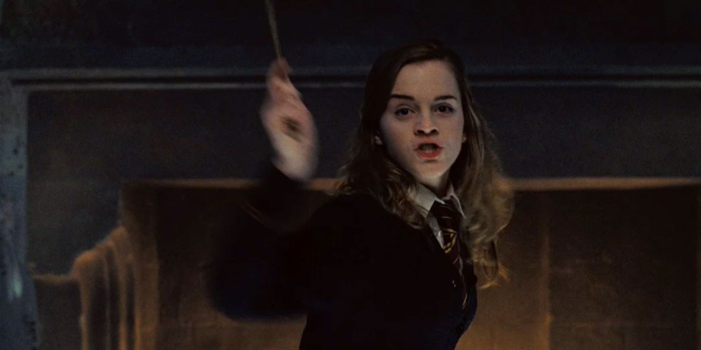 Emma Watson as Hermione Granger Casting a Stunning Spell