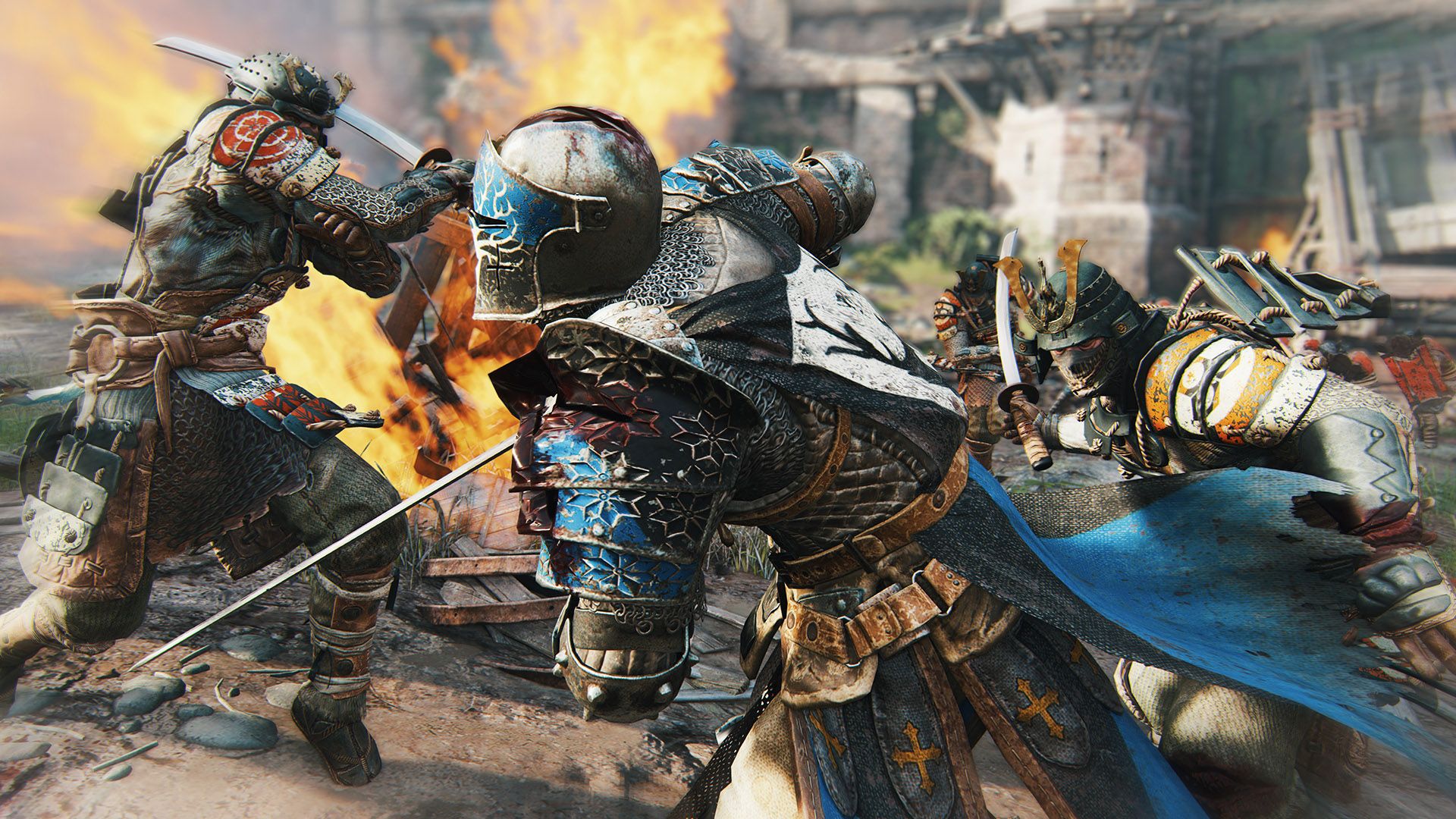 For Honor Screenshot - Harrowgate Samurais Attack Warden (E3 2015)