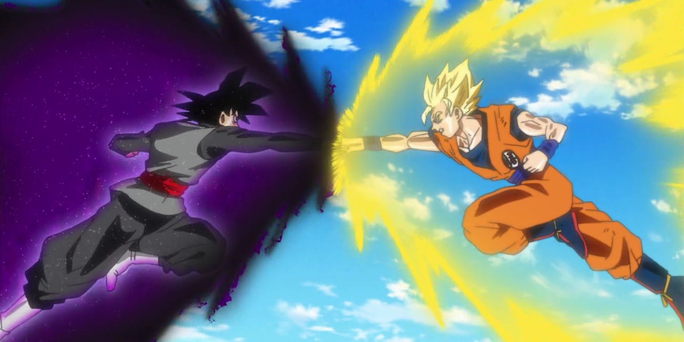 Goku Black versus Super Saiyan Goku on Dragon Ball Super