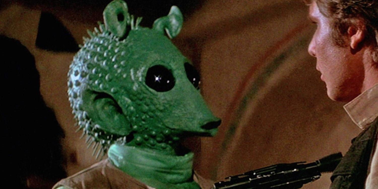 Greedo with Han Solo in Star Wars A New Hope