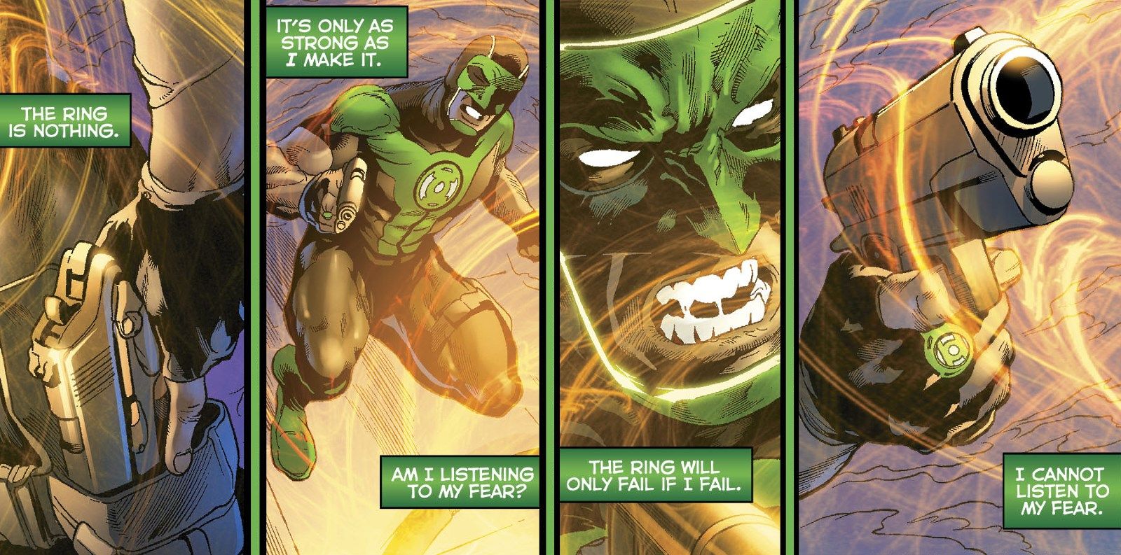 Green Lantern Comic Gun Ring