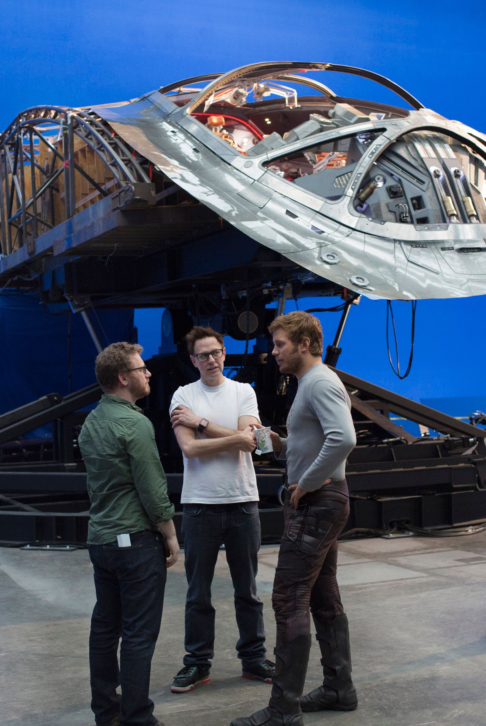 Guardians of the Galaxy 2 BTS Set Photo - Milano Chris Pratt James Gunn