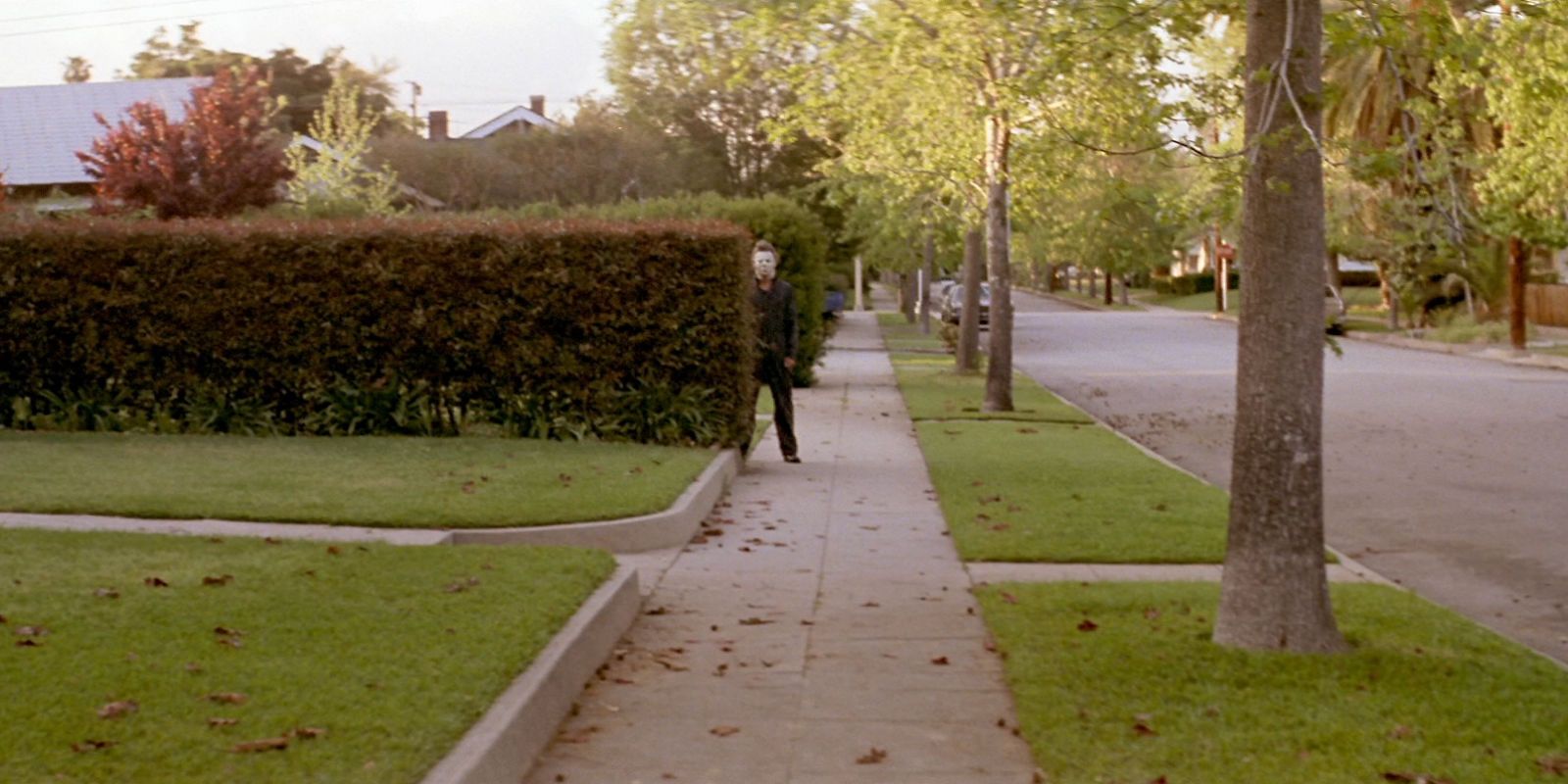 Halloween - Michael Myers behind hedge