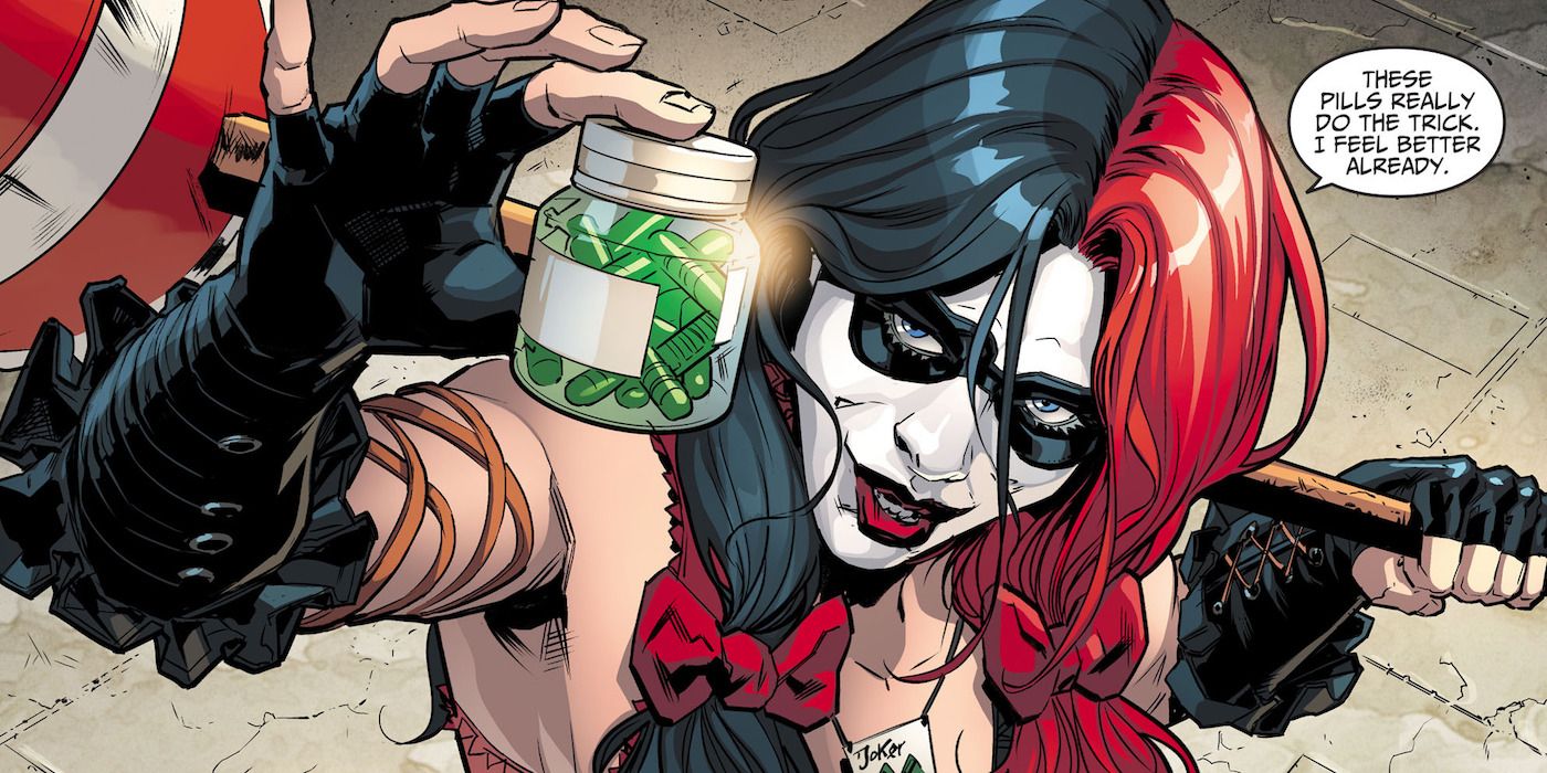 Harley Quinn pops some superpills in Injustice