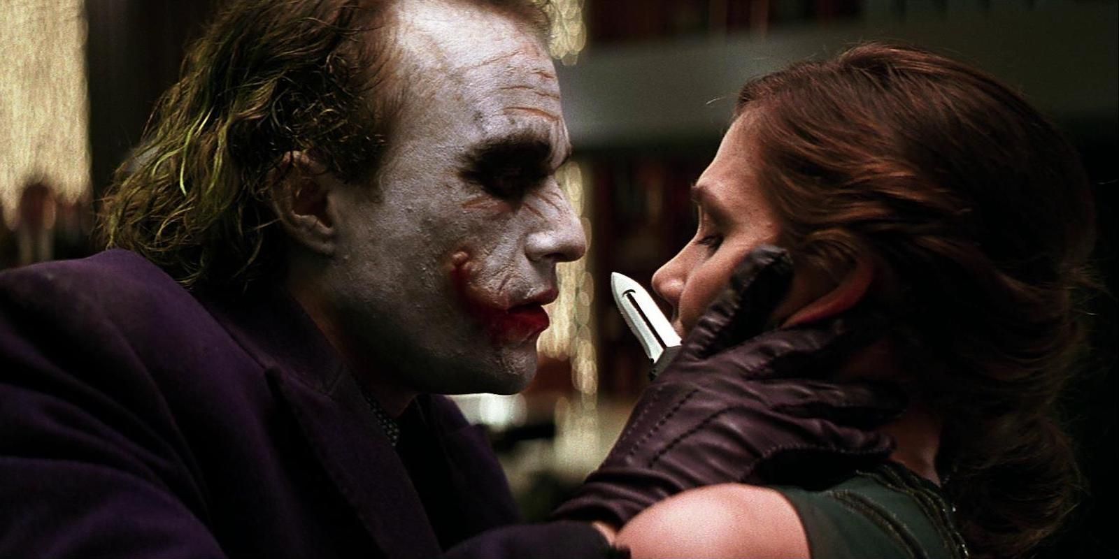 Heath Ledger and Maggie Gyllenhaal in The Dark Knight