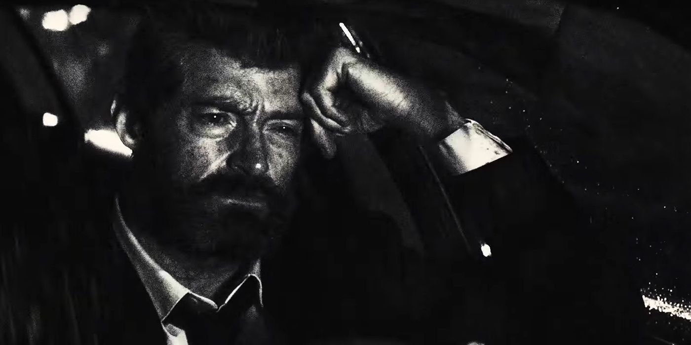 Hugh Jackman as Wolverine in Logan Black and White