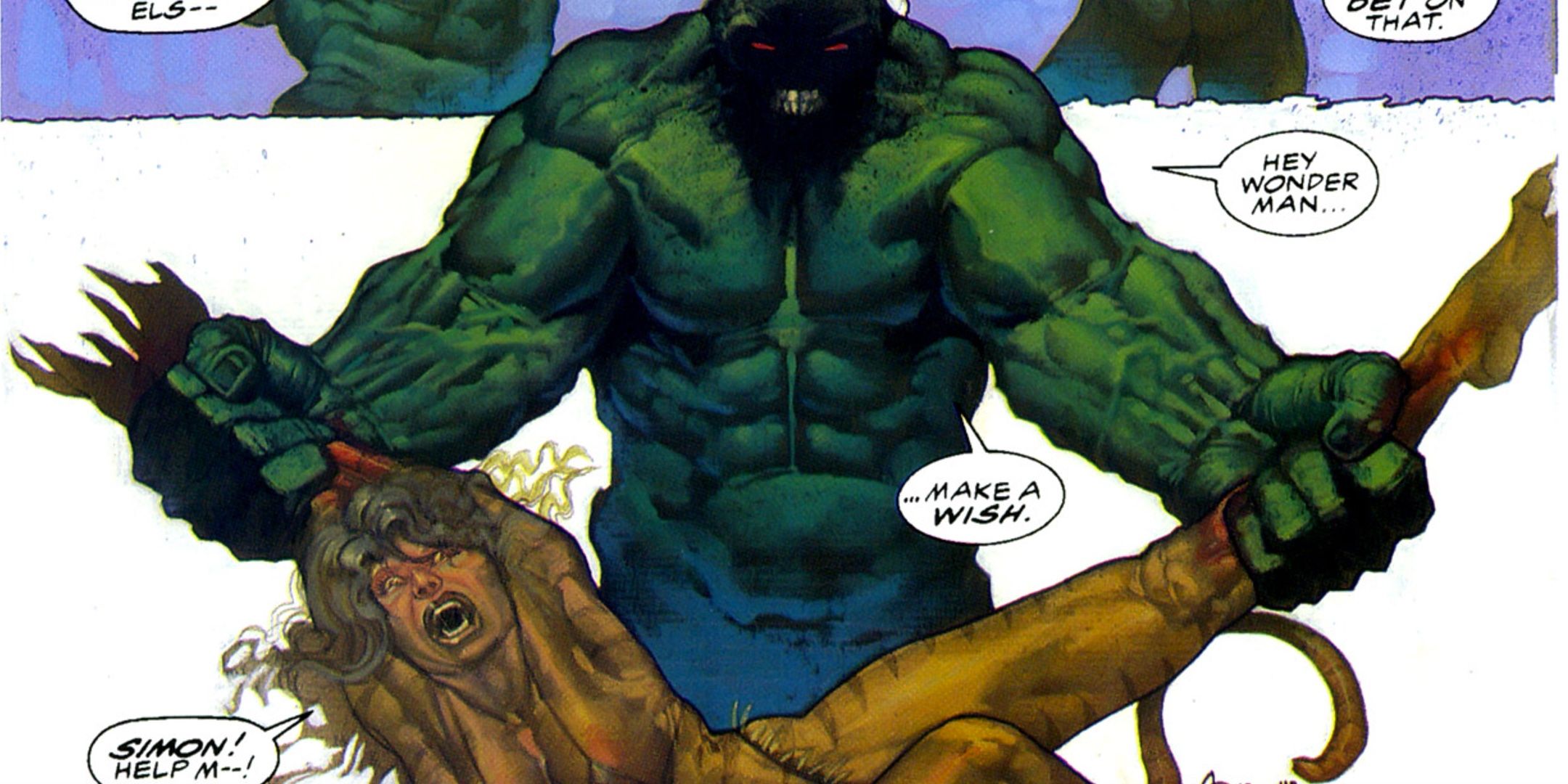 Hulk killing Tigra