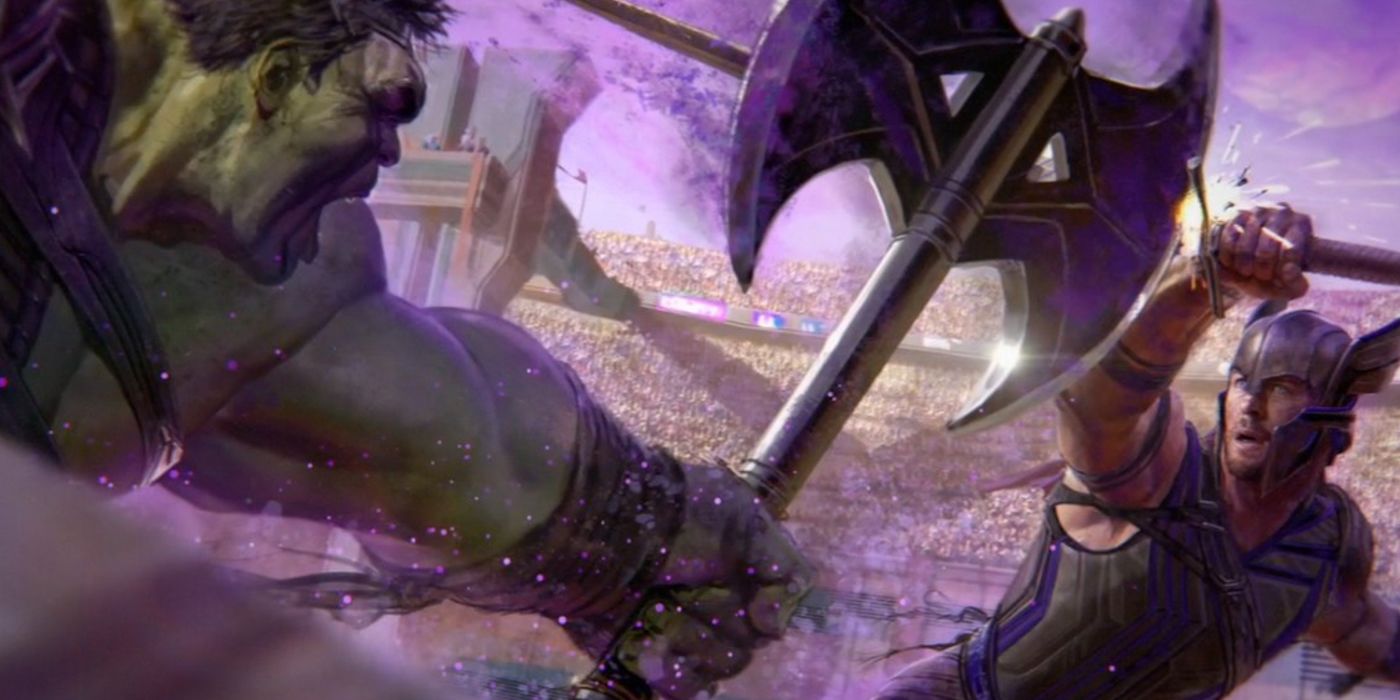 Hulk vs Thor concept art for Thor: Ragnarok