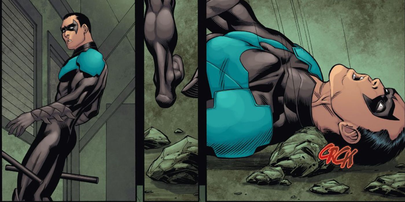 The death of Dick Grayson (Nightwing) in Injustice