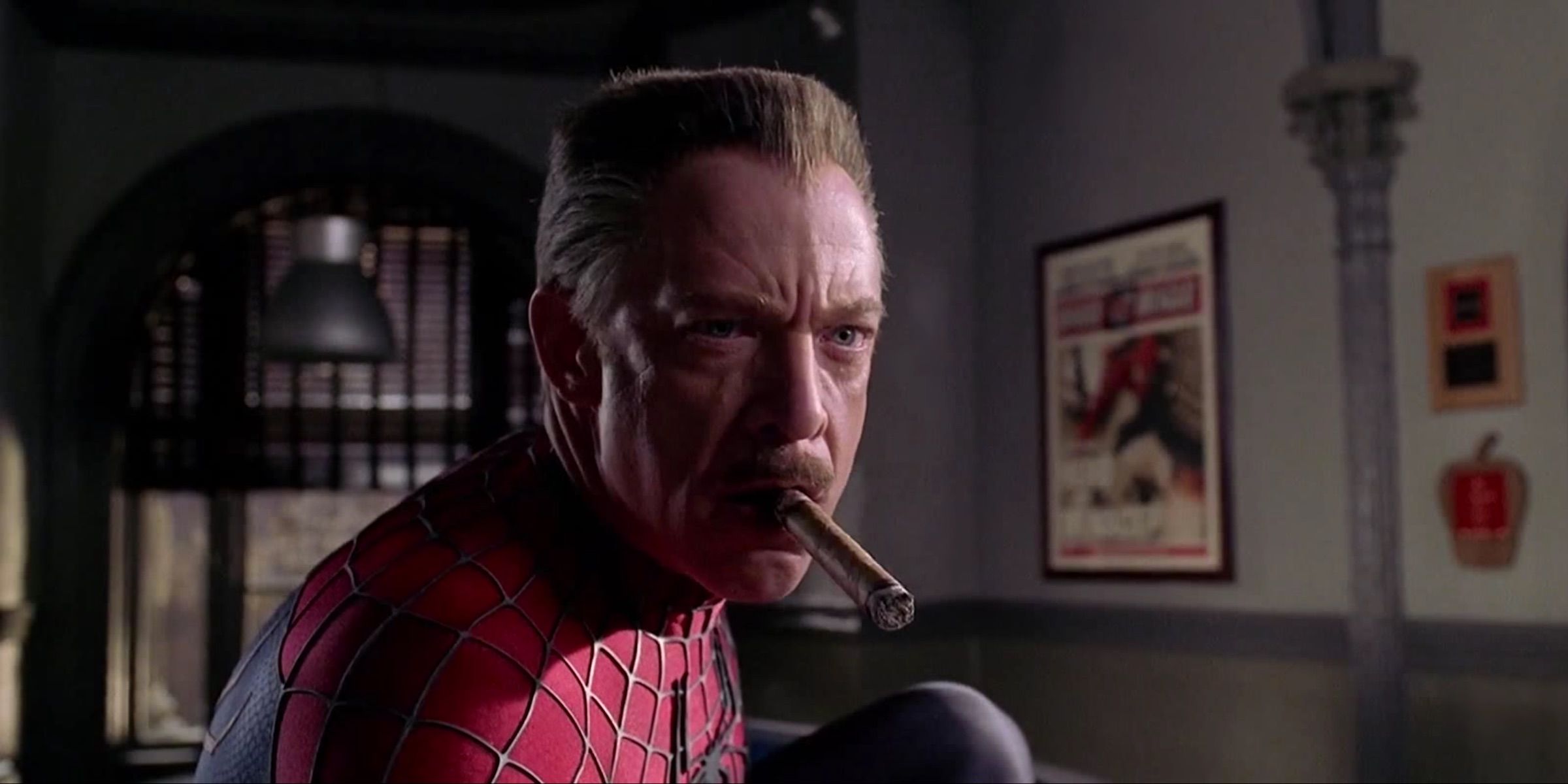 JK Simmons as Jonah Jameson dressed as Spider-Man