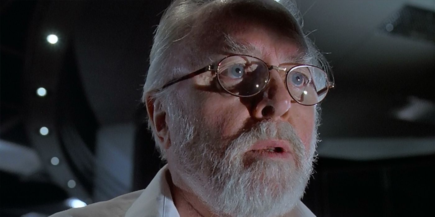 John Hammond parece surpreso em Jurassic Park