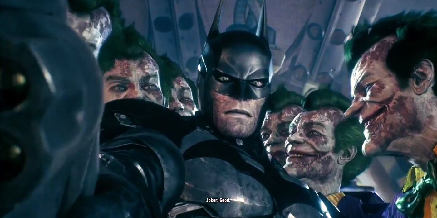 Joker inside Batman's head in Batman Arkham Knight