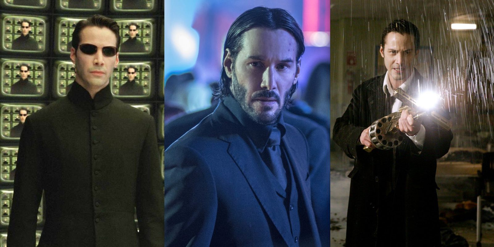 Keanu Reeves as Neo, John Wick and Constantine