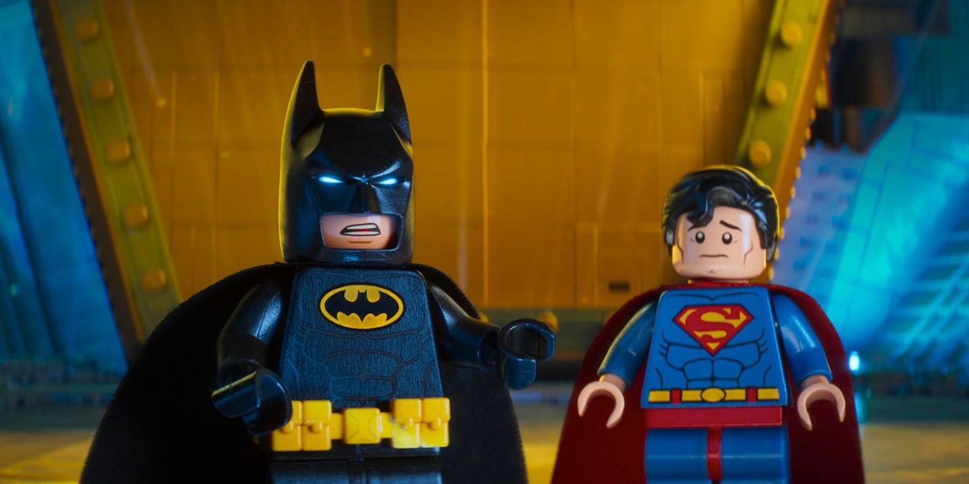 Superman accompanies Batman in The LEGO Batman Movie 