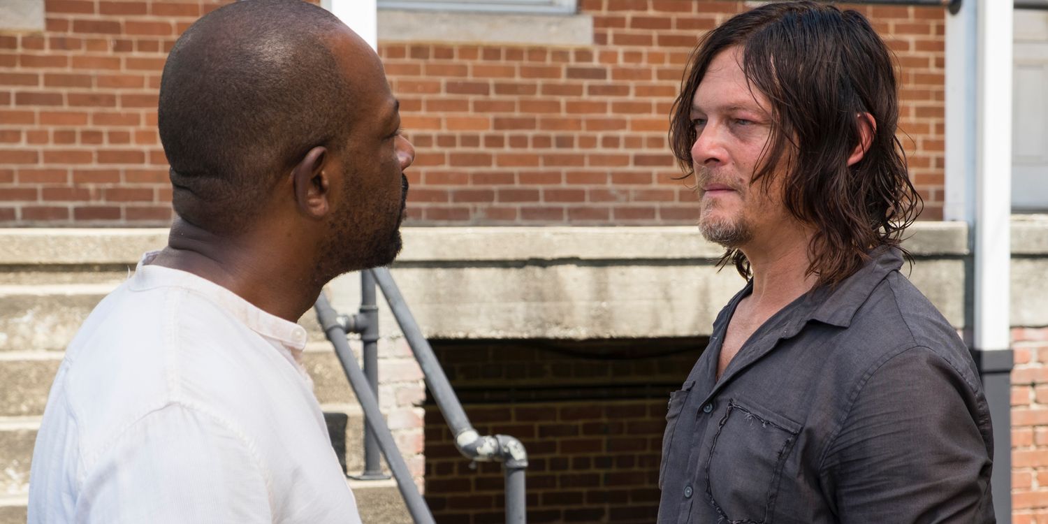 Lennie James and Norman Reedus in The Walking Dead Season 7