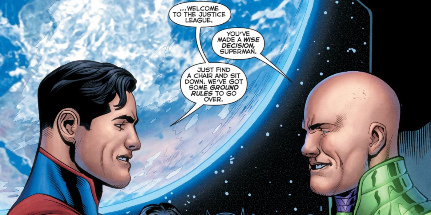 Superman welcomes Lex Luthor into the Justice League in New 52 Issue 33