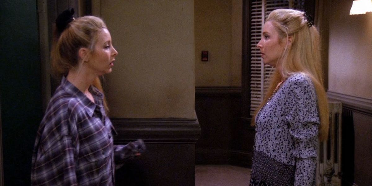 Phoebe facing Ursula in Friends