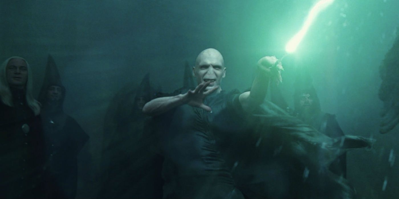 Lord Voldemort Casts a Killing Curse in Harry Potter and the Goblet of Fire