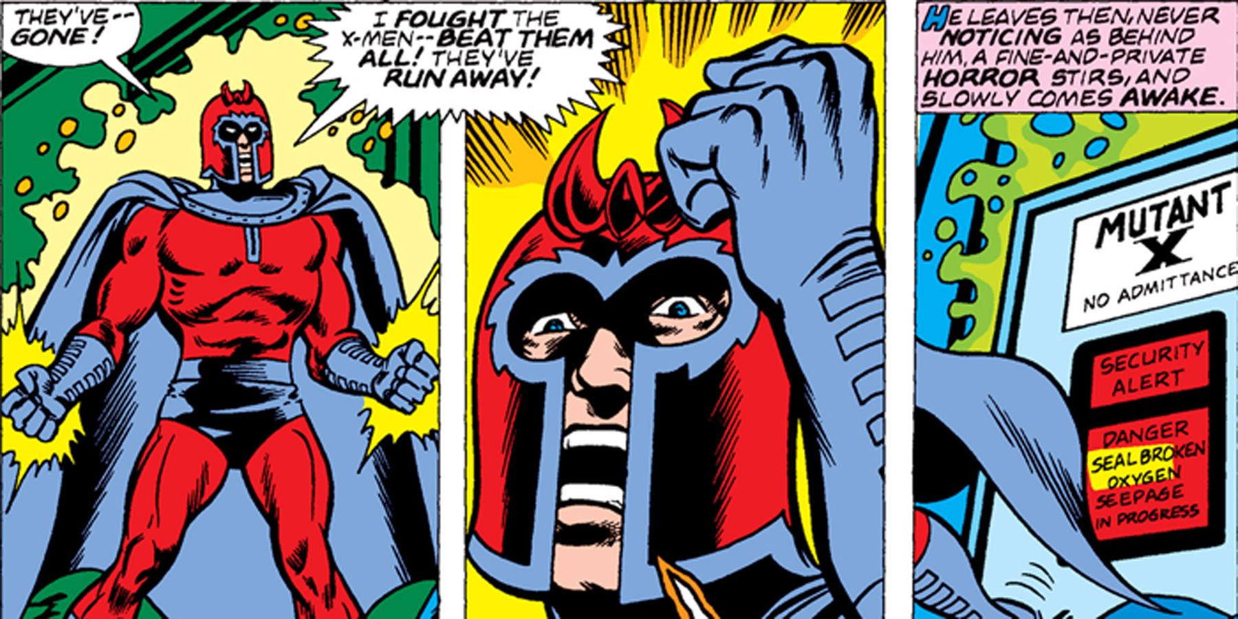 Magneto forces the X-Men to run away from a fight