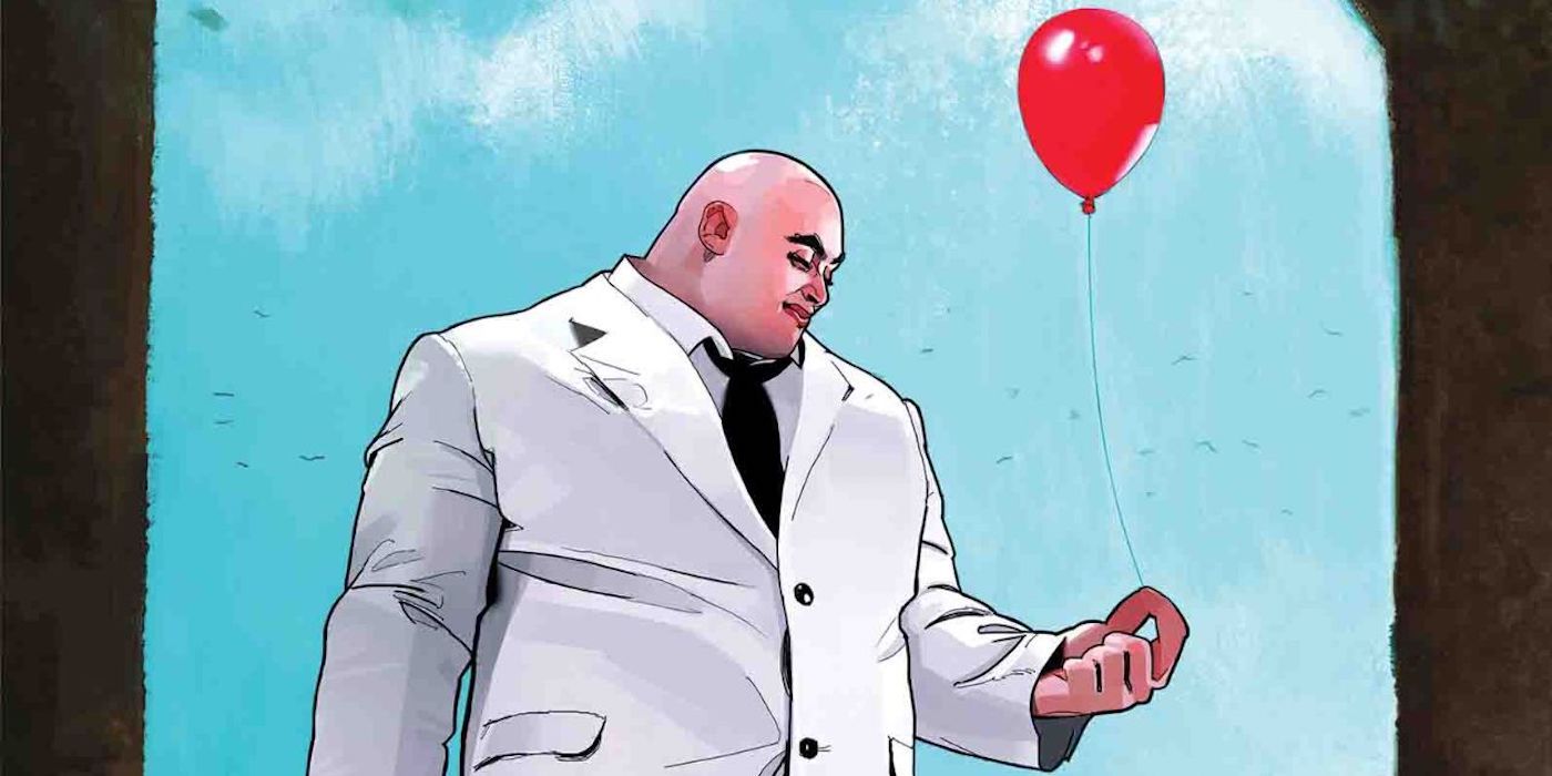 Marvel villain Kingpin with a balloon