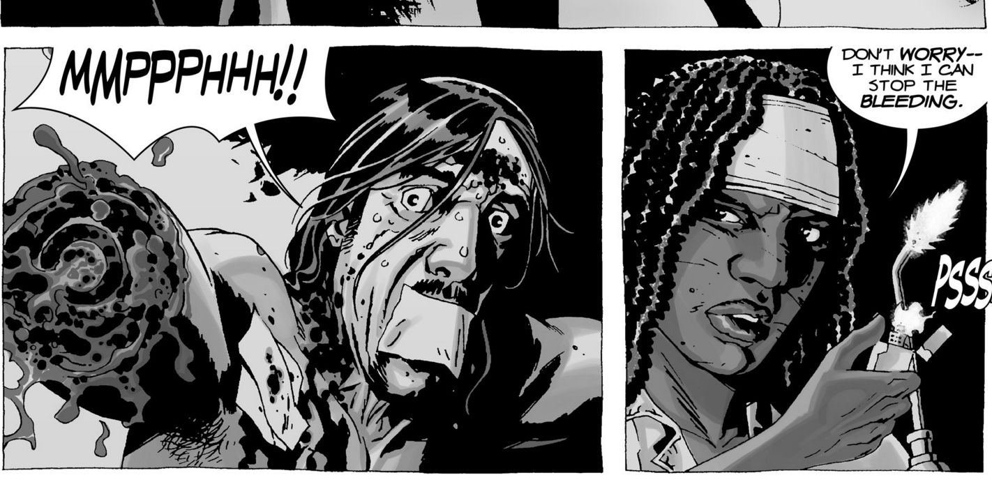 Michonne Tortures the Governor in The Walking Dead Comic