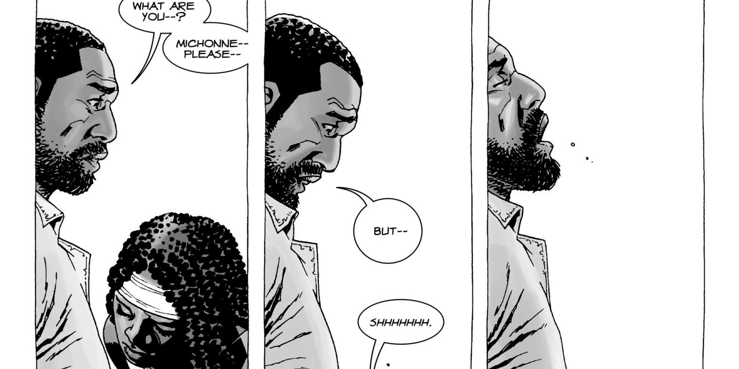 Michonne and Tyreese in The Walking Dead Comic