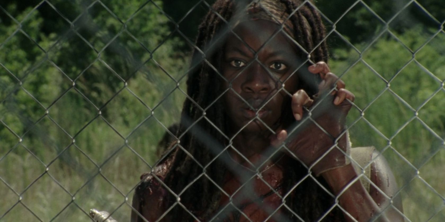 Michonne at the Prison in The Walking Dead