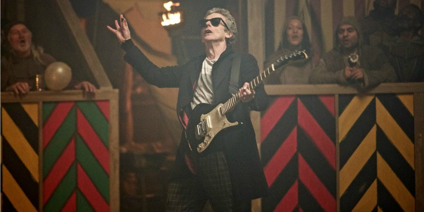 Peter Capaldi plays guitar in Doctor Who, The Magician's Apprentice.