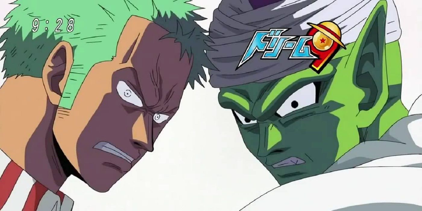 Piccolo and Zorra in a commercial for the Dragon Ball and One Piece crossover