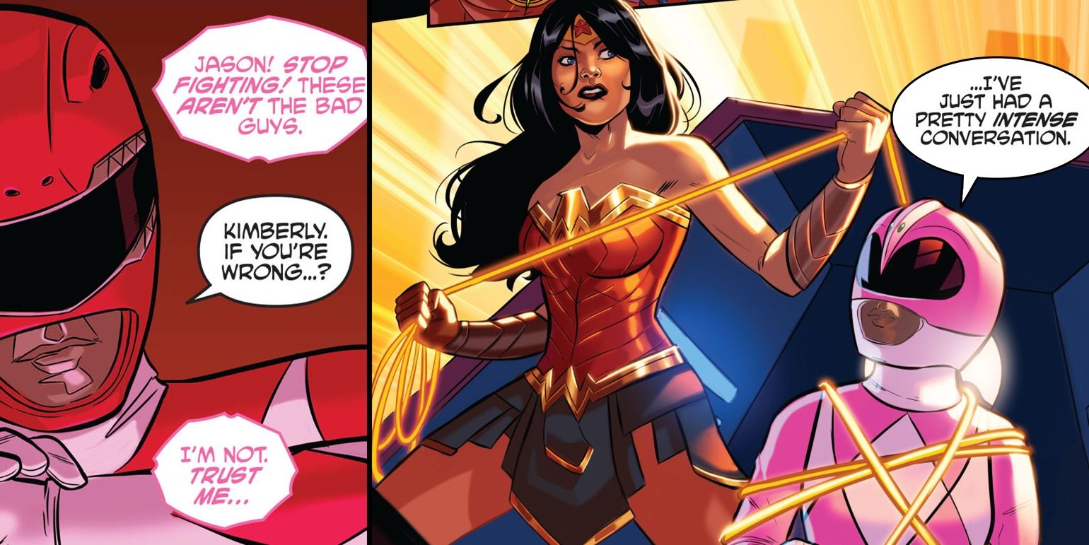 Power Rangers Wonder Woman Comic Lasso