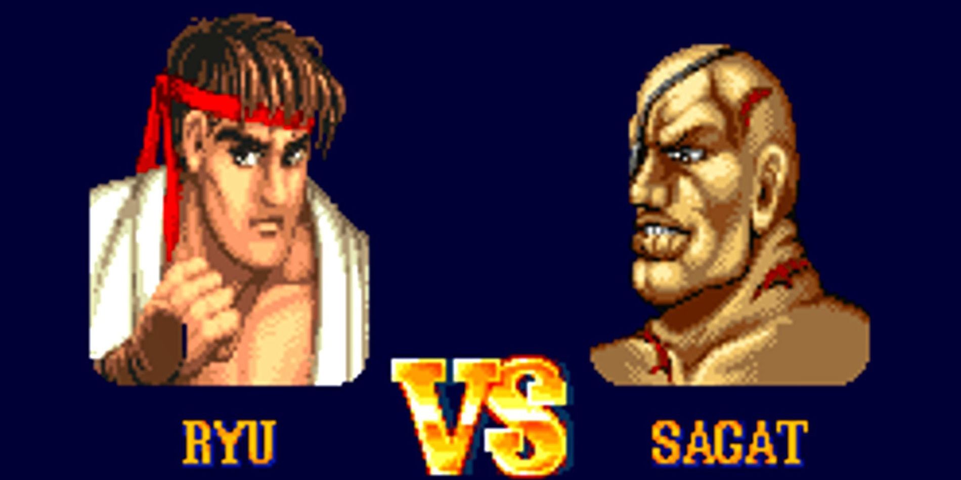 Ryu vs Sagat title screen