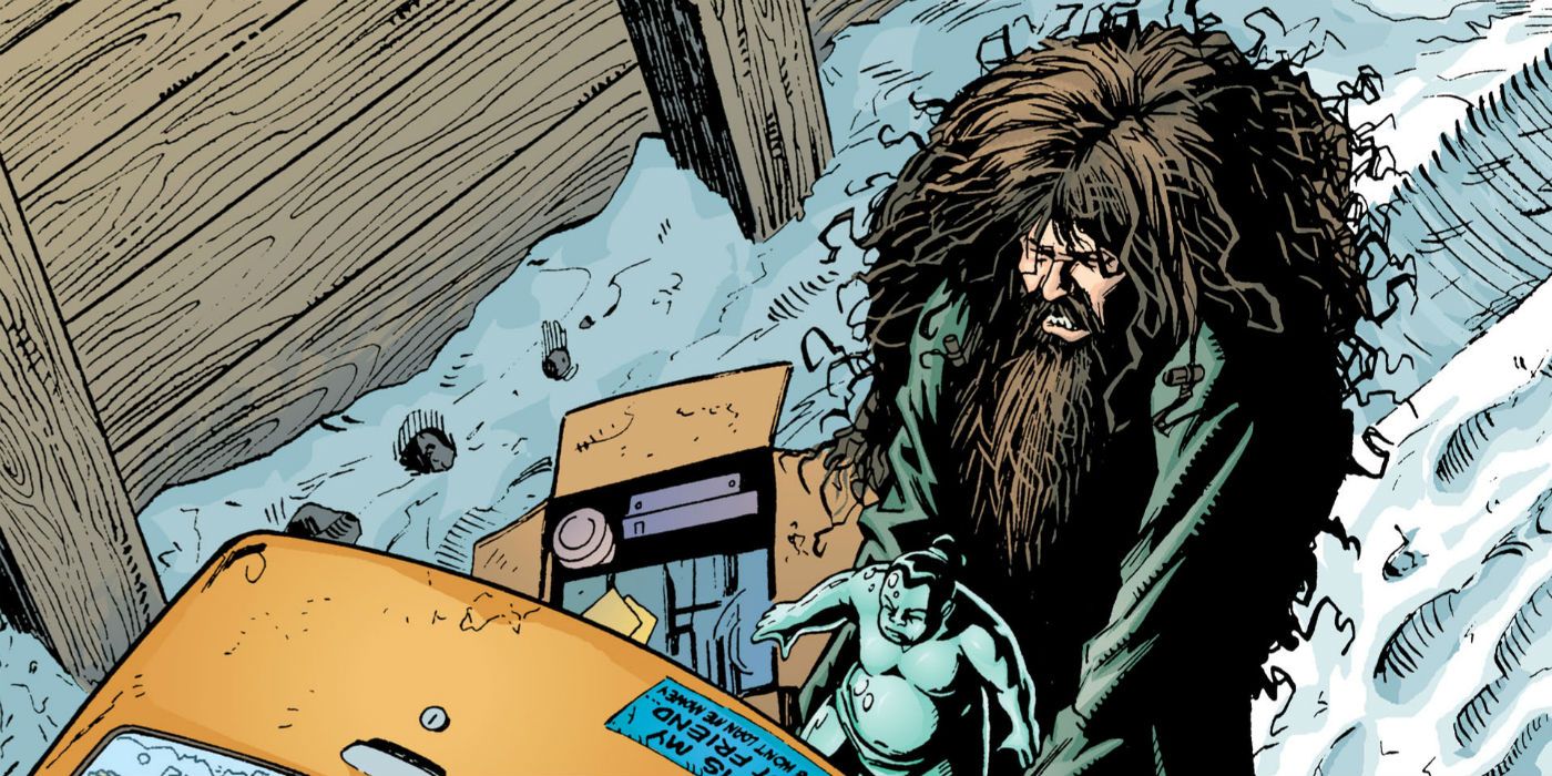 Spider Jerusalem With Long Hair and a Beard Loads Up His Car in Transmetropolitan