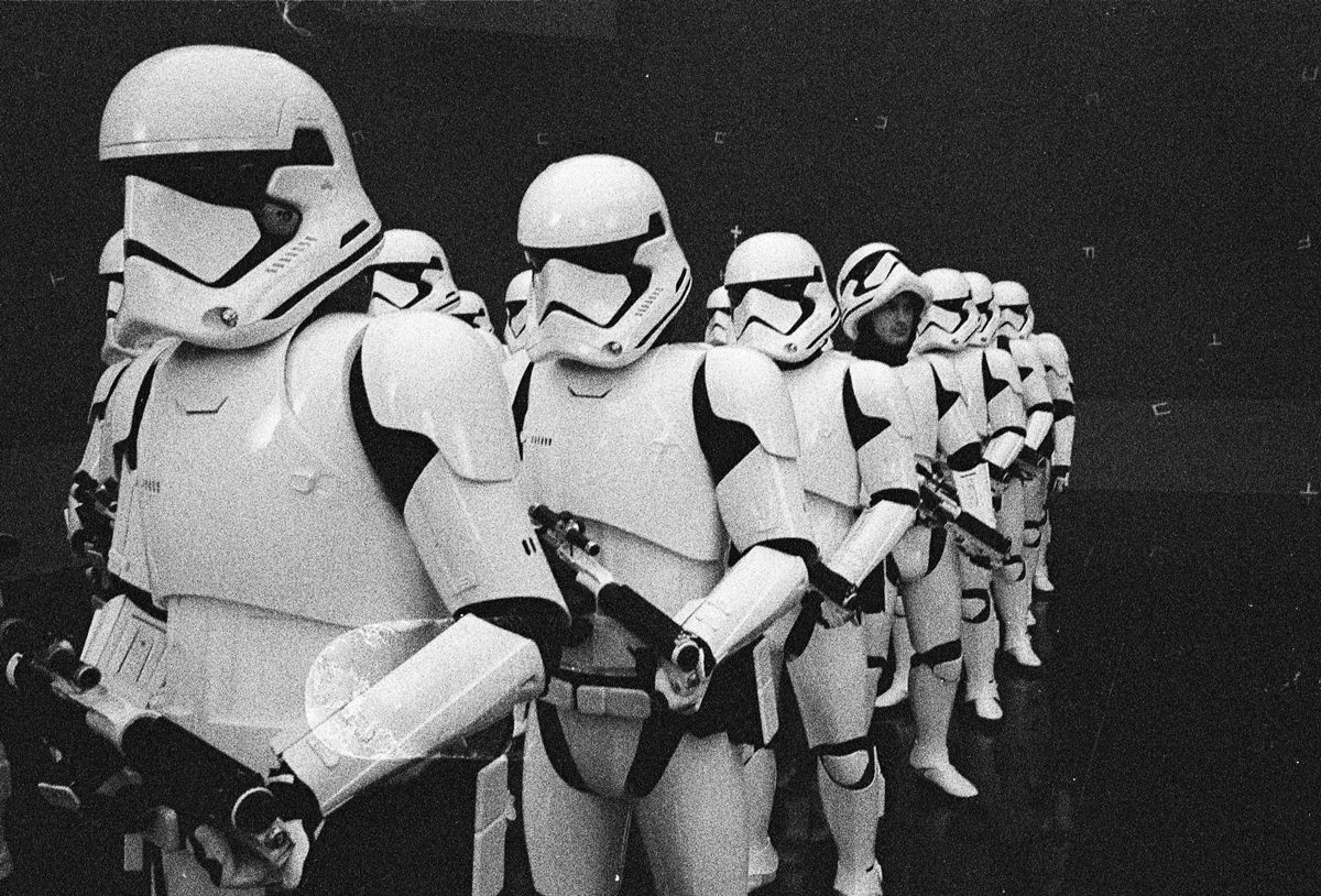 Star Wars 8 Stormtroopers shared by Rian Johnson